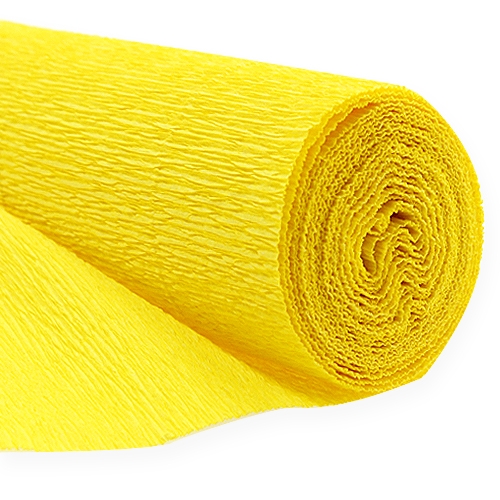 Floristik24 Papel crepom florista amarelo 50x250cm