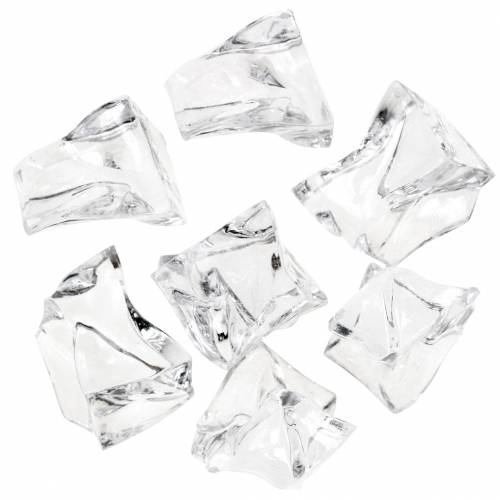 Floristik24 Cubo de gelo decorativo transparente 3cm - 4cm 500g