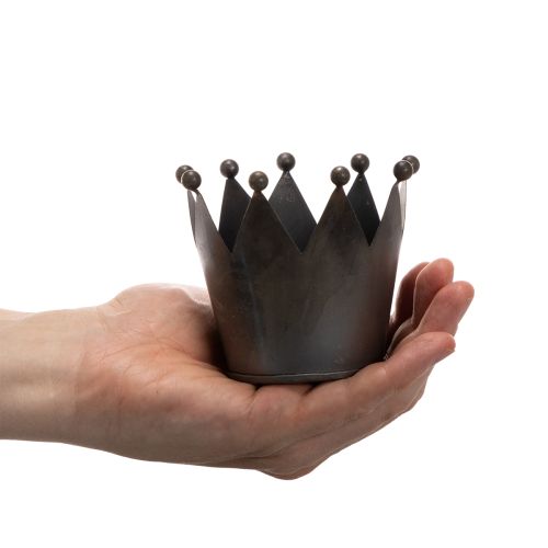 Coroa de metal, pequena coroa decorativa para decoração de mesa, 10 cm | Floristik24.pt