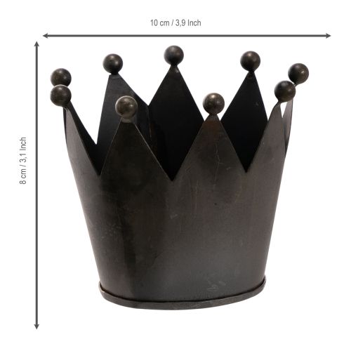 Coroa de metal, pequena coroa decorativa para decoração de mesa, 10 cm | Floristik24.pt