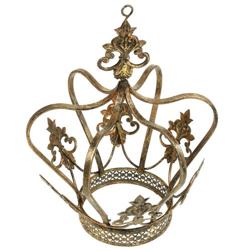 Floristik24 Coroa ouro antigo Ø17,5cm Alt.22,5cm