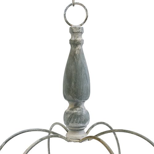 Floristik24 Coroa suspensa cinza Ø30cm Alt.45,5cm