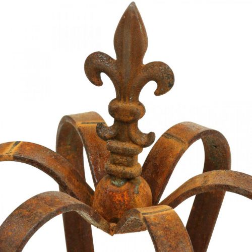 Floristik24 Coroa decorativa vintage decoração em metal pátina Ø20cm Alt.28cm