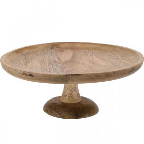 Bandeja de madeira, bandeja decorativa, placa decorativa redonda Ø30cm H12cm