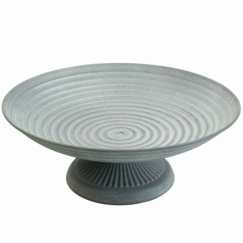 Tigela decorativa com pé em metal vintage A10,5cm Ø26cm