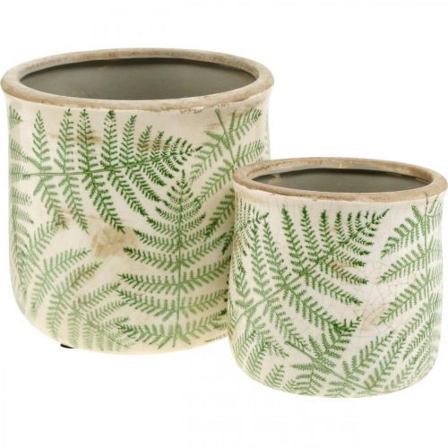 Floristik24 Plantador de barro samambaia vaso de cerâmica Ø15/10.5cm conjunto de 2