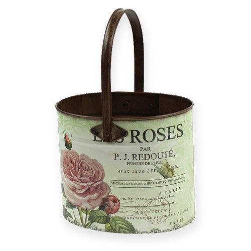 Floristik24 Conjunto de banheira decorativa com alça, motivo rosa 3 unidades