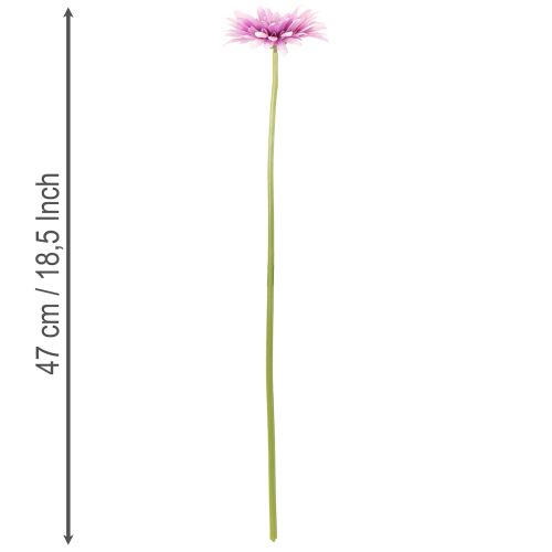 Flores artificiais de gerbera para jardim, roxas, 47 cm, conjunto de 6 peças. | Floristik24.pt