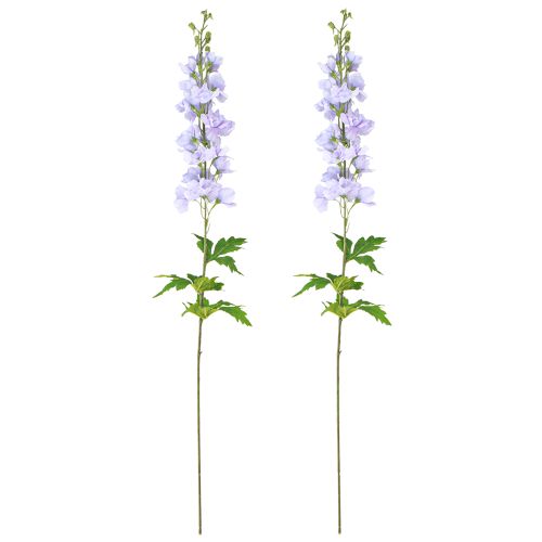 Itens Flores artificiais Delphinium roxo claro em haste 90cm 2 unidades