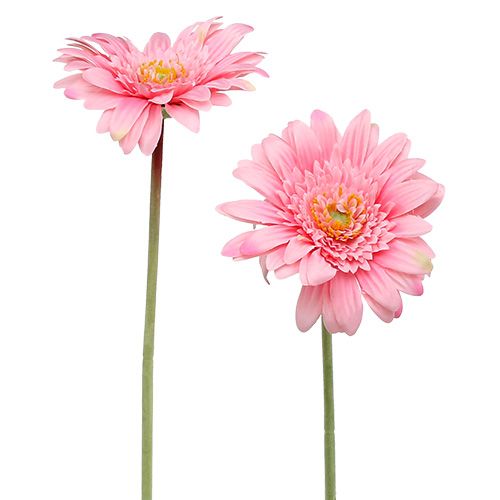 Floristik24 Gérbera artificial rosa Ø10cm L53cm 6pcs