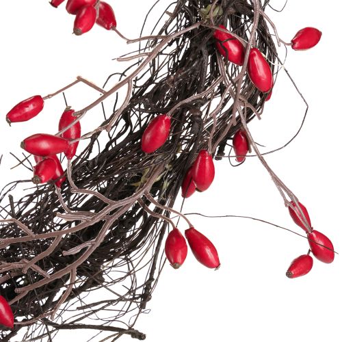 Itens Coroa de rosas artificiais decoração de outono coroa vermelha Ø50cm