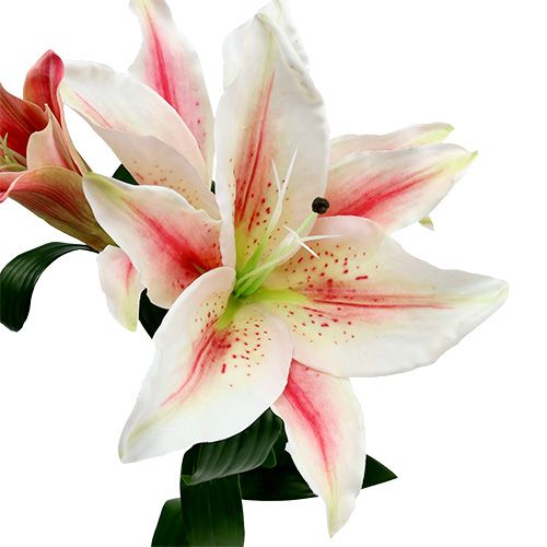 Floristik24 Artificial Lily Pink com Real Touch 100cm