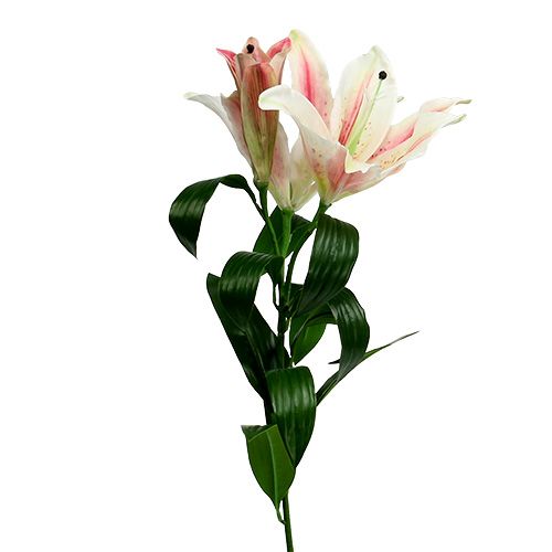 Floristik24 Artificial Lily Pink com Real Touch 100cm