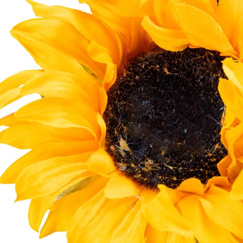 Itens Decoração de Girassol Artificial com Folhas Amarelas 58cm 4 peças