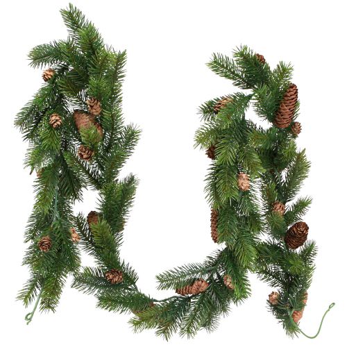 Floristik24 Guirlanda de abeto artificial com cones Guirlanda de Natal 160cm