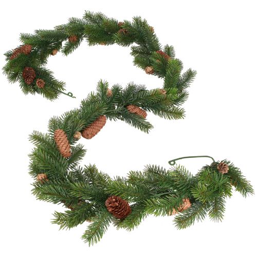 Floristik24 Guirlanda de abeto artificial com cones Guirlanda de Natal 160cm