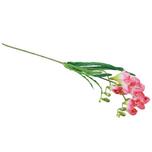 Itens Flores artificiais de jardim Freesia Rosa 58cm