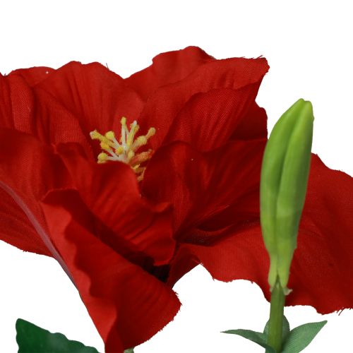 Itens Flores Artificiais Hibisco Vermelho 62cm
