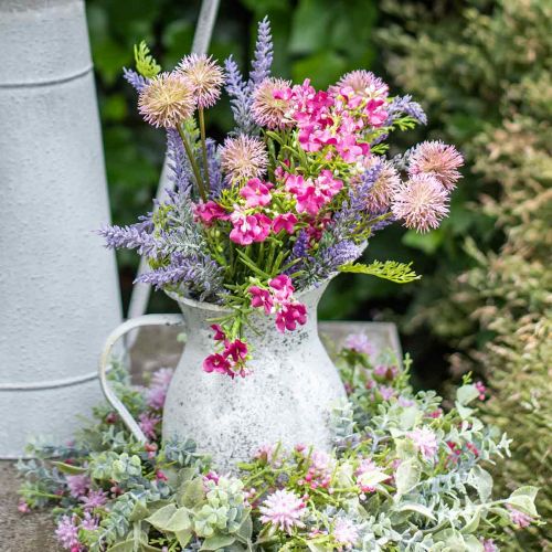 Floristik24 Buquê artificial lavanda decoração de mesa roxo, rosa H42cm