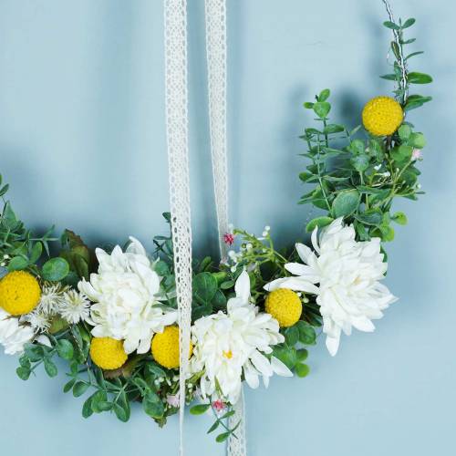 Floristik24 Creme dália artificial 25,5cm 3uds