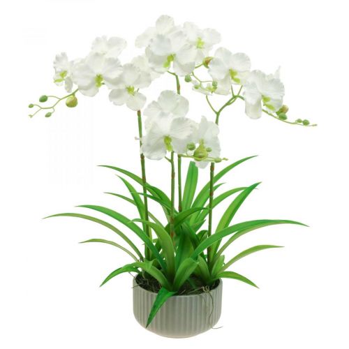 Orquídeas artificiais flores artificiais em vaso branco 60cm