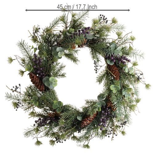 Itens Coroa de Advento artificial coroa decorativa frutas roxas Ø45cm