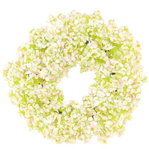 Floristik24 Guirlanda de flores artificiais mini decoração de mesa branco rosa Ø12cm 6 un