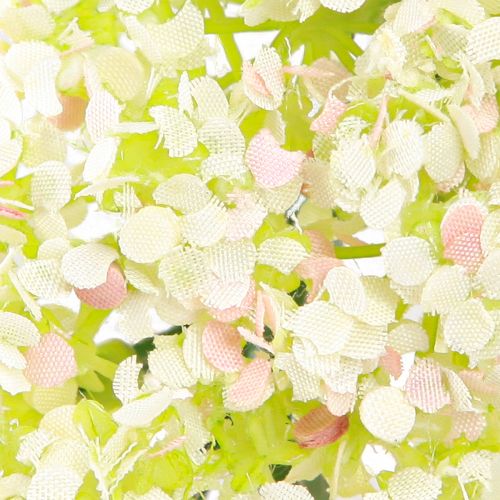 Floristik24 Guirlanda de flores artificiais mini decoração de mesa branco rosa Ø12cm 6 un