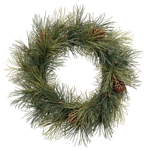 Coroa artificial de ramos de pinheiro com pinhas, 60 cm comprar | Floristik24.pt