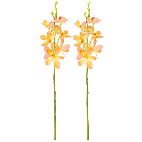 Itens Ramo de Orquídea Artificial 8 Flores Laranja L38cm 2pcs