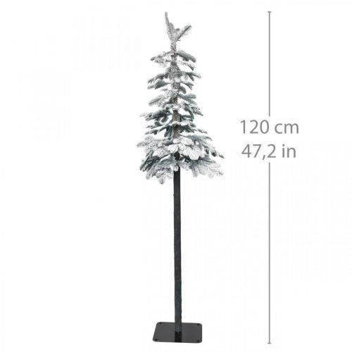 Itens Decoração artificial de árvore de natal nevada 120cm