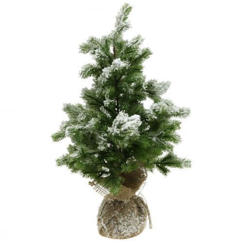 Floristik24 Mini Árvore de Natal Artificial em Saco Nevado Ø32cm A55cm