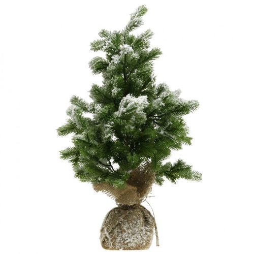 Floristik24 Mini Árvore de Natal Artificial em Saco Nevado Ø32cm A55cm