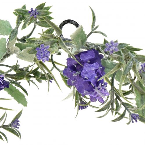 Itens Grinalda de flores artificiais lavanda Grinalda de lavanda mediterrânea Ø35cm 2 unidades