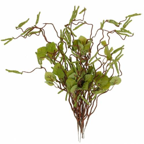 Floristik24 Ramo artificial com amentilhos, buquê verde bétula, mastro 9pcs