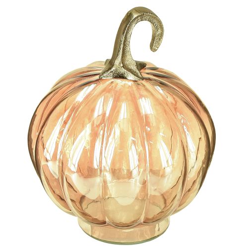 Floristik24 Decoração de abóbora em vidro decoração de mesa em vidro abóbora laranja Ø14cm H18cm