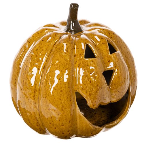 Abóbora de cerâmica com rosto, decoração LED, Halloween, 19 cm comprar | Floristik24.pt