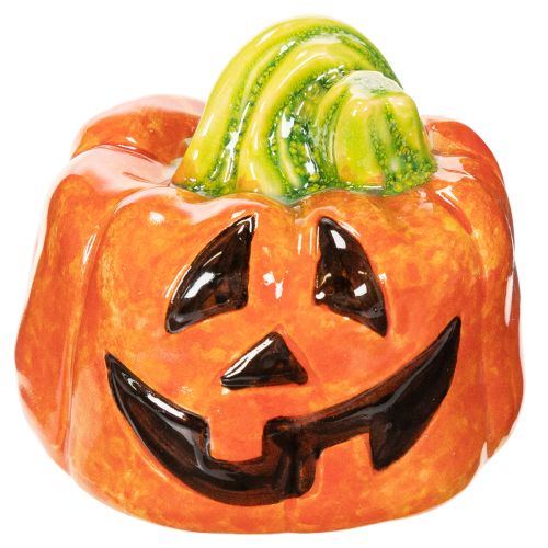 Abóbora decorativa de cerâmica para o outono e o Halloween, 8 cm | Floristik24.pt