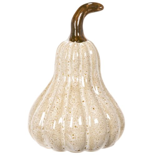 Abóbora decorativa de cerâmica, decoração de mesa outonal, 12 cm | Floristik24.pt
