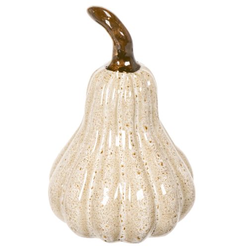 Abóbora decorativa de cerâmica, decoração de mesa outonal, 12 cm | Floristik24.pt