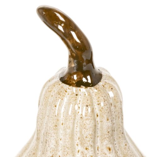 Abóbora decorativa de cerâmica, decoração de mesa outonal, 12 cm | Floristik24.pt
