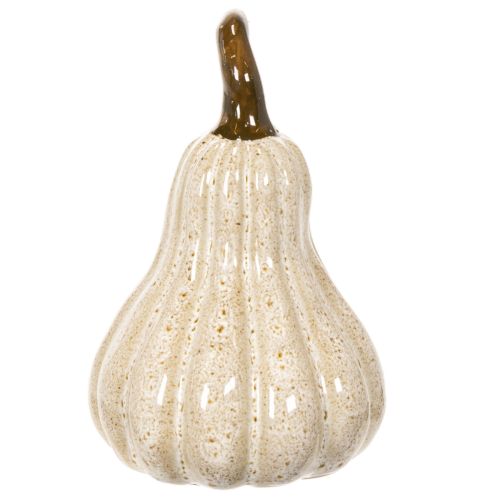 Abóbora decorativa de cerâmica, decoração de mesa outonal, 12 cm | Floristik24.pt