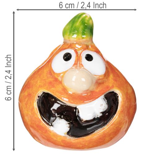 Abóbora decorativa em miniatura, 6 cm, 2 peças, para uma decoração divertida de outono. | Floristik24.pt