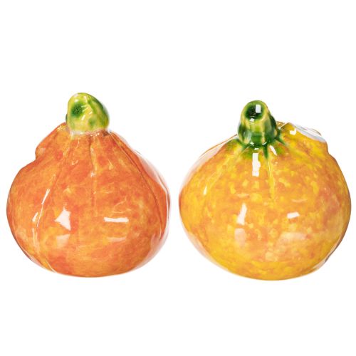 Abóbora decorativa em miniatura, 6 cm, 2 peças, para uma decoração divertida de outono. | Floristik24.pt