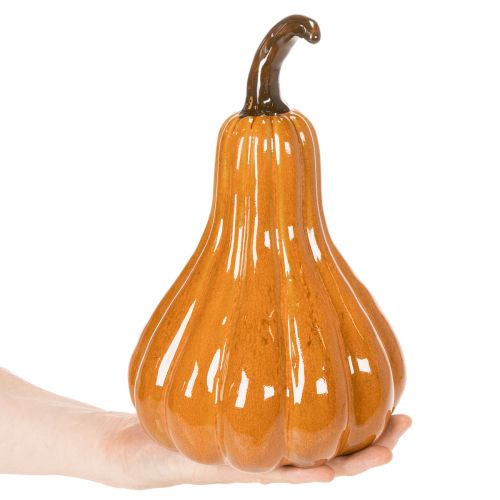 Decoração de mesa de abóbora de cerâmica para o outono, 26 cm | Floristik24.pt