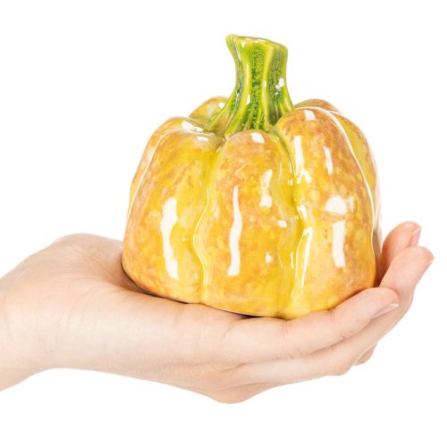 Estatueta de abóbora para decoração de mesa de outono, decoração outonal, 10 cm, 2 peças | Floristik24.pt