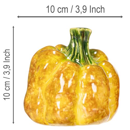 Estatueta de abóbora para decoração de mesa de outono, decoração outonal, 10 cm, 2 peças | Floristik24.pt