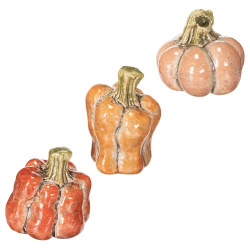Conjunto de Abóboras: Abóboras decorativas pequenas para decoração de outono, 5 cm, 3 peças | Floristik24.pt