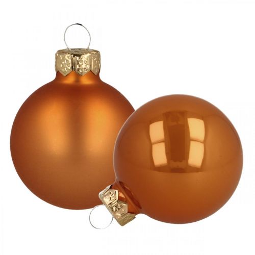 Itens Bolas de Natal bolas de vidro laranja fosco/brilhante Ø4cm 60p