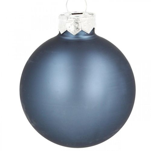 Floristik24 Bolas de natal vidro azul mate brilhante Ø5.5cm 26pcs